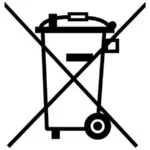 BattG: durchgestrichene Mülltonnen-Symbol